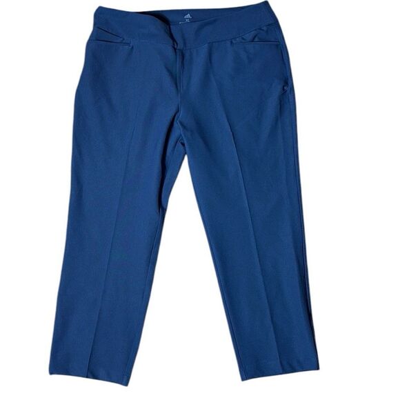 Adidas women’s pull on ankle pants navy blue xl nwt athleisure - Picture 1 of 4
